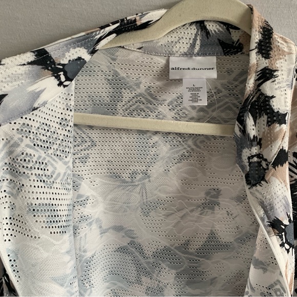 Alfred Dunner Floral Zip Up Sweater Size Large - Picture 10 of 12